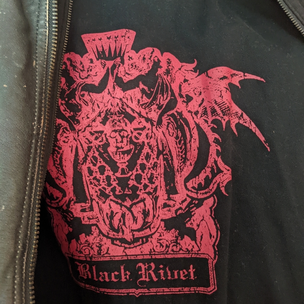 Black Rivet Leather Jacket - Picture 7 of 9